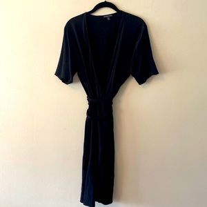 Eileen Fisher “the system” wrap dress in black size 6